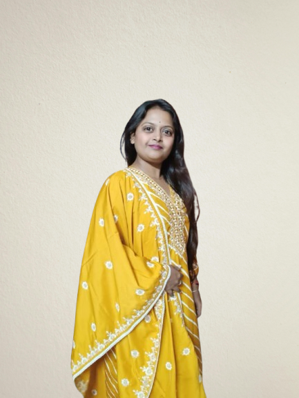 Mustard-Yellow Embroidered Kurta Set
