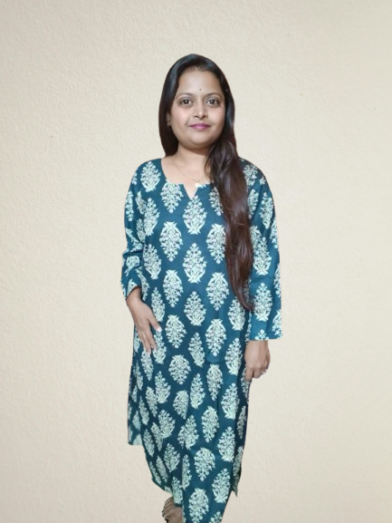 Blue printed kurta set